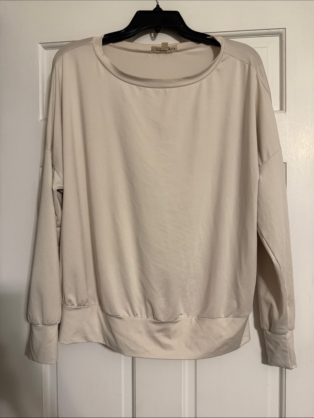 Listicle Relaxed Crewneck Sweatshirt - Beige